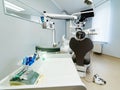 Brand new medical office. Advanced Dentist room with microscope