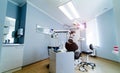 Brand new medical office. Dentist room. Stomatologist professional equipment