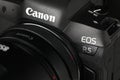 Brand new mirrorless digital camera Canon r5 closeup