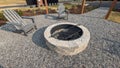 Brand new outdoor wooden fire pit with chairs to relax