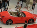Brand new red ferrari car in Dubai mall
