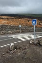 Brand new road on a volcano