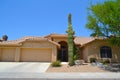 Beautiful One-Story Mediterranean Style Southwestern Home Royalty Free Stock Photo