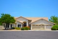 Beautiful One-Story Mediterranean Style Southwestern Home Royalty Free Stock Photo