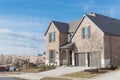 Brand new two story residential house in suburban Irving, Texas, USA Royalty Free Stock Photo