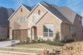 Brand new two story residential house in suburban Irving, Texas, USA Royalty Free Stock Photo