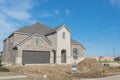 Brand new two story residential house in suburban Irving, Texas, USA Royalty Free Stock Photo