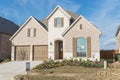 Brand new two story residential house in suburban Irving, Texas, USA Royalty Free Stock Photo