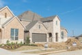 Brand new two story residential house in suburban Irving, Texas, USA Royalty Free Stock Photo