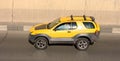 BRAND NEW yellow CAR Royalty Free Stock Photo