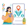 Brand positioning concept. Flat vector