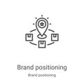 brand positioning icon vector from brand positioning collection. Thin line brand positioning outline icon vector illustration.