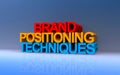brand positioning techniques on blue Royalty Free Stock Photo