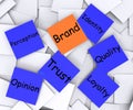 Brand Post-It Note Means Company Marketing Royalty Free Stock Photo