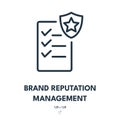 Brand Reputation Management Icon. Branding, Credibility, Trustworthy. Editable Stroke. Vector Icon