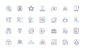 Brand Reputation line icons collection. Trust, Credibility, Integrity, Reliability, Authenticity, Loyalty, Perception
