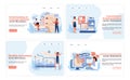 Brand Rituals Web Banners. A dynamic set of illustrations depicting consumer behavior analysis.