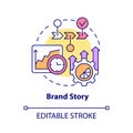 Brand story concept icon