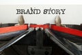 Brand story is shown using the text Royalty Free Stock Photo