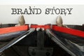 Brand Story is shown using the text Royalty Free Stock Photo
