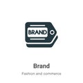 Brand vector icon on white background. Flat vector brand icon symbol sign from modern fashion and commerce collection for mobile