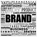 Brand word cloud collage, business concept background Royalty Free Stock Photo