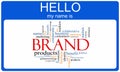 Brand Word Cloud Nametag Concept Royalty Free Stock Photo