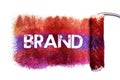 The brand word painting Royalty Free Stock Photo