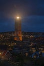 The Brandaris lighthouse on the island of Terschelling in Netherlands at night Royalty Free Stock Photo