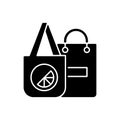 Branded bags black glyph icon