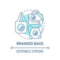 Branded bags concept icon