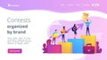 Branded competition concept landing page