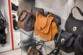 Branded leather bags for sale in the mall