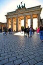 Brandenburg Gate in Berlin city, Germany Royalty Free Stock Photo