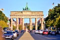 Brandenburg Gate in Berlin city, Germany Royalty Free Stock Photo