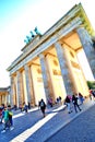 Brandenburg Gate in Berlin city, Germany Royalty Free Stock Photo