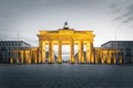 Brandenburg Gate in Berlin at Dawn with copy space Royalty Free Stock Photo