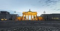 Brandenburg Gate in Berlin at Dawn with copy space Royalty Free Stock Photo