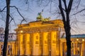 The Brandenburg Gate in Berlin at dawn Royalty Free Stock Photo