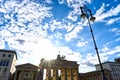 Brandenburg Gate in Berlin, Germany HDR evening view Royalty Free Stock Photo