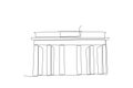 Brandenburg Gate in Berlin Germany line art