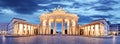 Brandenburg Gate, Berlin, Germany - panorama Royalty Free Stock Photo