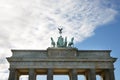 Brandenburg gate, Berlin, Germany, unique viewpoint Royalty Free Stock Photo