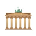 Brandenburg gate Berlin Germany tourism Royalty Free Stock Photo