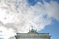 Brandenburg gate, Berlin, Germany, unique viewpoint Royalty Free Stock Photo