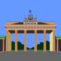 Brandenburg Gate Berlin Germany Vector Royalty Free Stock Photo