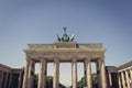 Brandenburg gate, berlin germany - vintage style