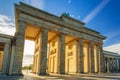 The Brandenburg Gate in Berlin at sunrise Royalty Free Stock Photo