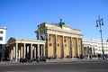 The Brandenburg Gate in Berlin at sunrise, Royalty Free Stock Photo