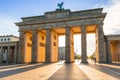 The Brandenburg Gate in Berlin at sunrise Royalty Free Stock Photo